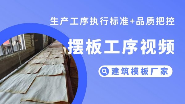 摆板工序视频-生产车间视频-宏忆建筑模板厂家
